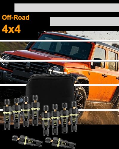 Image of ATsafepro Tire Deflator, 10-30PSI Adjustable Auto-Stop Tire Deflators Offroad Accessories, Air Down Tire Deflators Kit Tool for Rapid Deflator Off Road 4x4 Various Vehicles (Pack of 10)