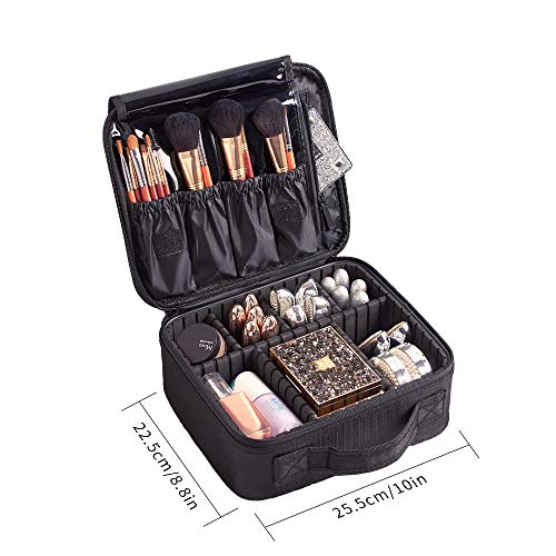 Bolso para Maquillaje, Organizador de Almacenaje de Maquillaje, Neceser de Viaje, Bolso de Aseo, Compartimentos Ajustables con Asa, Regalo para Mujeres, - imagen 5
