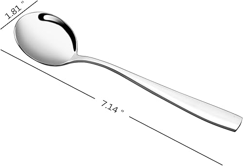 Miniatura 2 de Cucharas redondas de acero inoxidable de 16 piezas, cucharas redondas de caldo