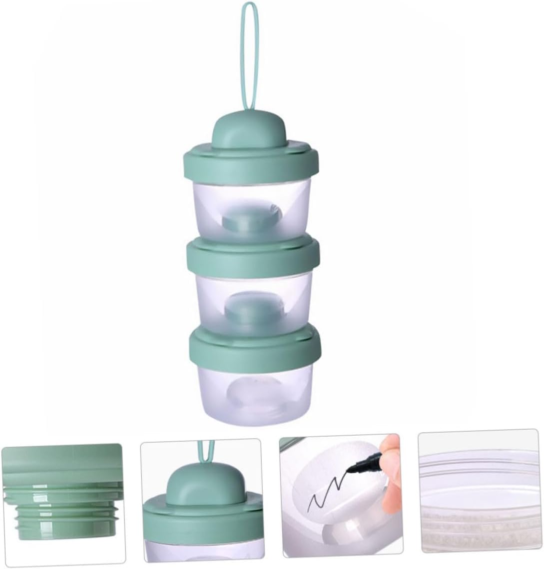 BESPORTBLE Milk Powder Box Formula Dispenser Stackable Snack Container Portable Food Storage Case with Safe Tpe PP Material for Travel and Home Use