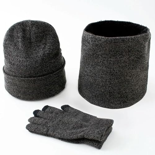 Set de gorro bufanda y guantes térmicos para proteger el cuello y manos del frío 5