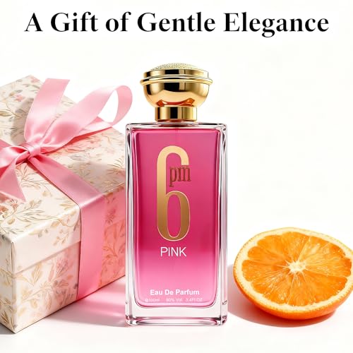 Image of AFLUXE Women's Eau de Parfum, Floral Fruity Women's 6pm Pink Perfume, Long Lasting Classic Fragrance, Natural Spray, 3.4 Fl Oz (100ml)