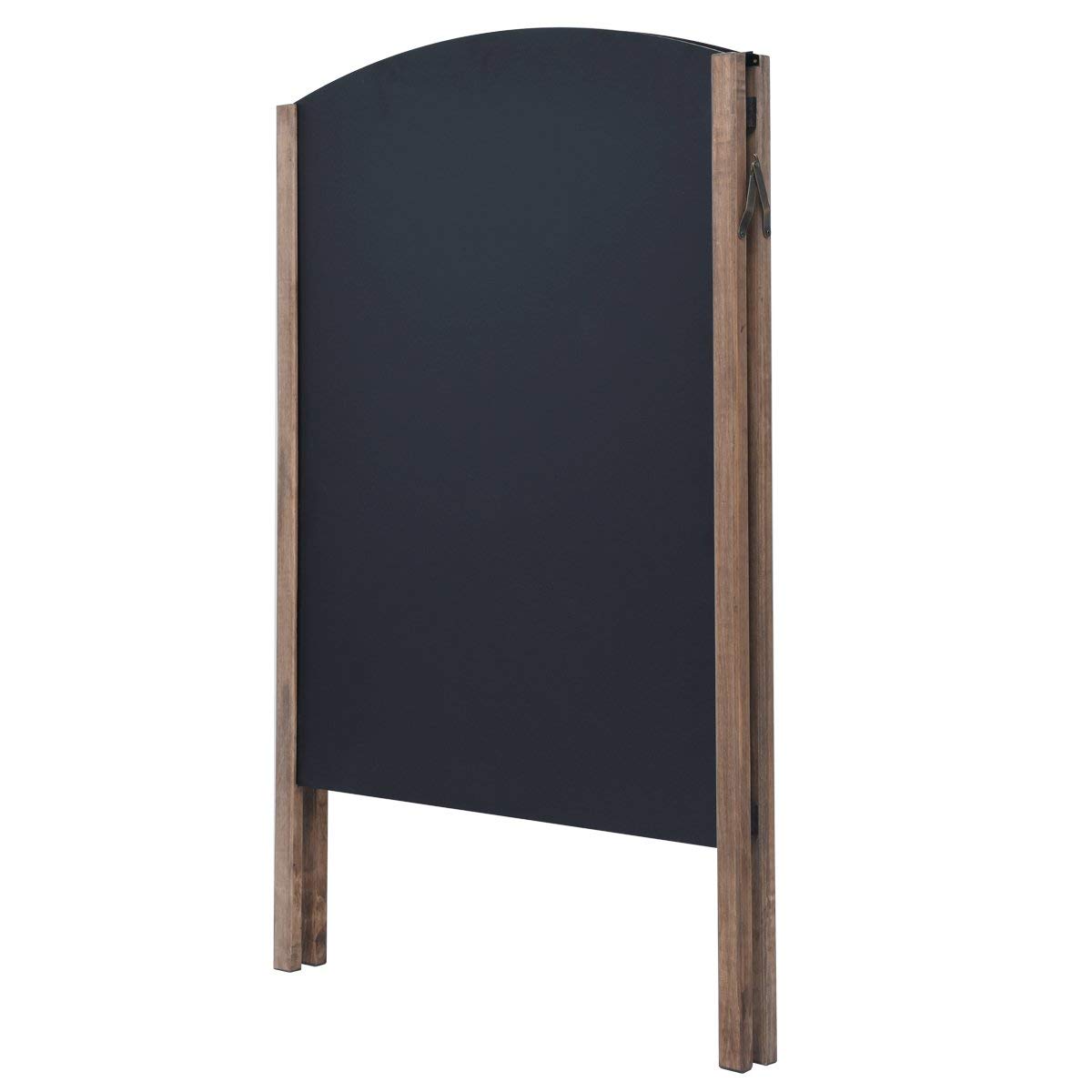 COSTWAY Lavagna Cavalletto Lavagna da Esterno per Ristorante con 2 Facce in Legno Pieghevole per Messaggi Pubblicitari dei Negozio (Medello 2)