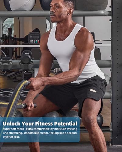 KOCLES Compression Shirt Men Slimming Undershirt Body Shaper Vest, Gynecomastia Compression Tank Top, Shapewear Tummy Control3