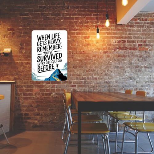 Image of Zesta Bathroom Decor Items Washroom Decor Tin Sign | Aesthetic Posters Wall Poster for Bedroom | Magnetic Cafe Decoration Items / Restaurant Decorations Items | Quirky Home Decor Bar Accent (Motivational)