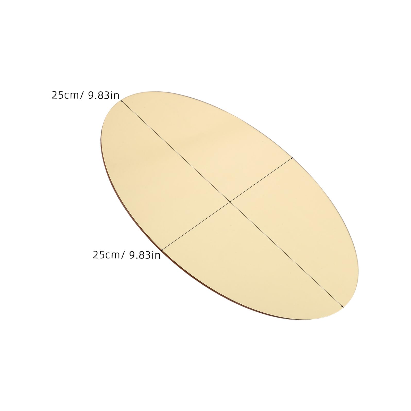 BESTonZON Vassoio Centrotavola Rotondo in Acrilico Oro 25 Cm Specchio Autoadesivo, Set 4 Pezzi per Decorazione Tavolo Matrimonio, Festa e Soggiorno, Porta Candele e Specchio