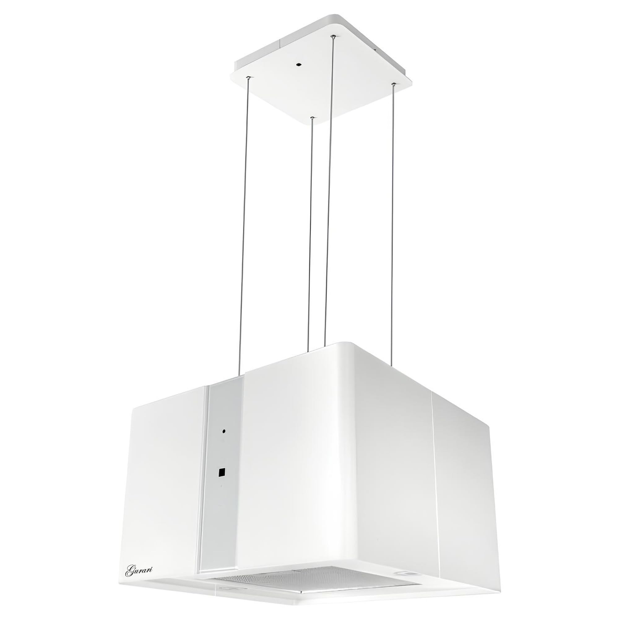 GURARI Inselhaube Umluft GCH I 331 45 WH PRIME 1000 m³/h LED Touch-Steuerung Fernbedienung Timer 45 cm Weiß