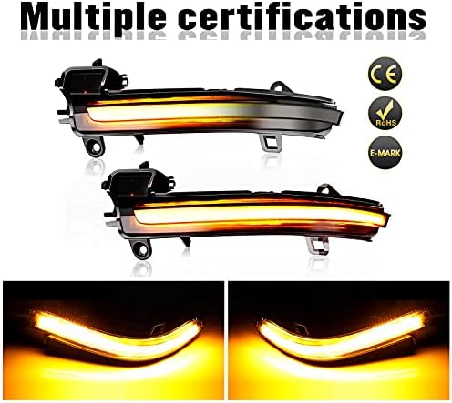 WinPower LED Wing Mirror Indicator Dynamic Blinkers Lights Side Mirror Turn Signal Compatible with F20 F21 F22 F23 F30 F31 F34 F32 E84, 2pcs