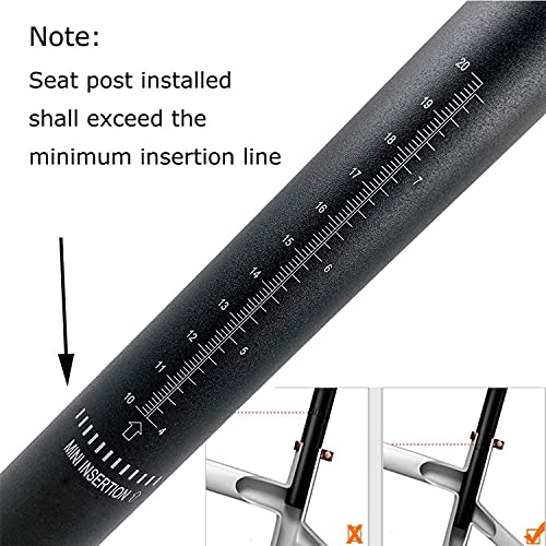 image for heyous Bike Seatpost 25.4mm 350mm Aluminum Alloy Bicycle Seat Post Sea