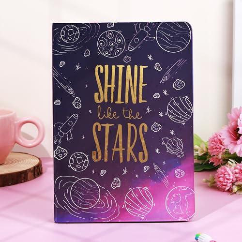 Image of Notebook Set, Premium Hardcover Journal, Bookmark and Matching Box |192 Ruled Pages, 80 GSM | A5 Ruled Writing Notebook for Girls, School & Office | Shine Like Star