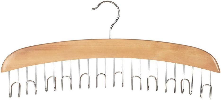 AADYA 12 Belt Racks Hardwood Homewares Closet Accessories Organizers, 12 Hooks for Storaging Belts, Ties, Scarf
