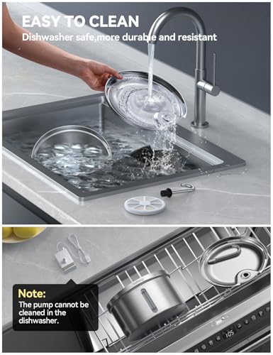 FEELNEEDY Katzenbrunnen Edelstahl 3,5L Trinkbrunnen für Katze Super Leise Katzentrinkbrunnen- Wasserbrunnen für Katzen-Katzen Springbrunnen, mit 3 Filters und USB Ladegerät (Brunnen-Edelstahl)