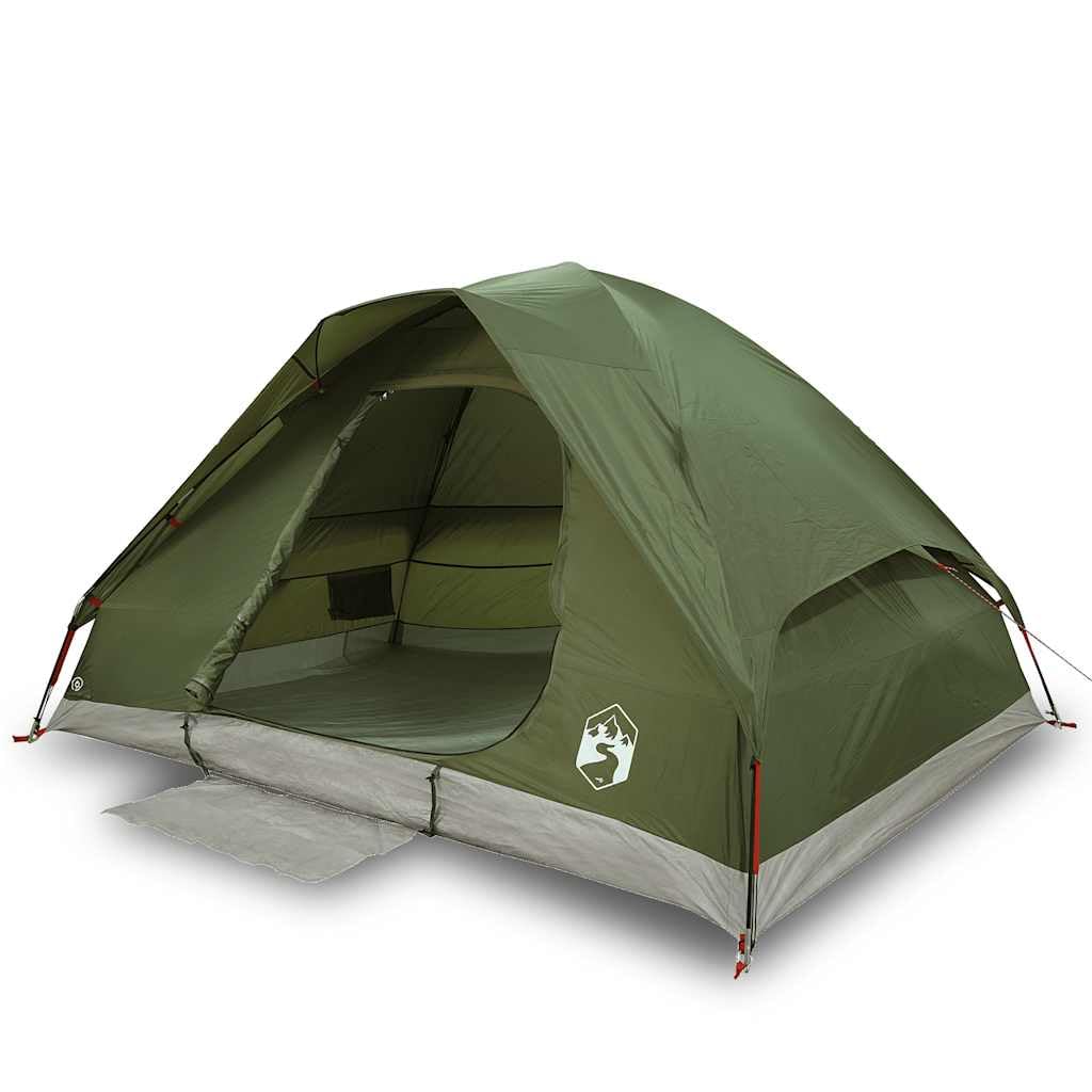 Kuppel-Campingzelt mit Wasserdichtem 185T Polyester, Abnehmbares Überzelt, Ideal für 2 Personen, Tunnelzelt, Camping Zelt, Familienzelt, Gartenzelt, Olivgrün, 220 x 156 x 123 cm
