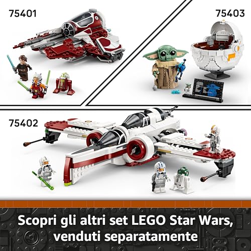 Star Wars 75410 N-1 Starfighter di Mando e Grogu con i Personaggi del Mandaloriano, 'Baby Yoda' e Droide R5-D4, Astronave Giocattolo e Stazione di Rifornimento per Bambini e Bambine da 4 Anni - Lego - Immagine 6