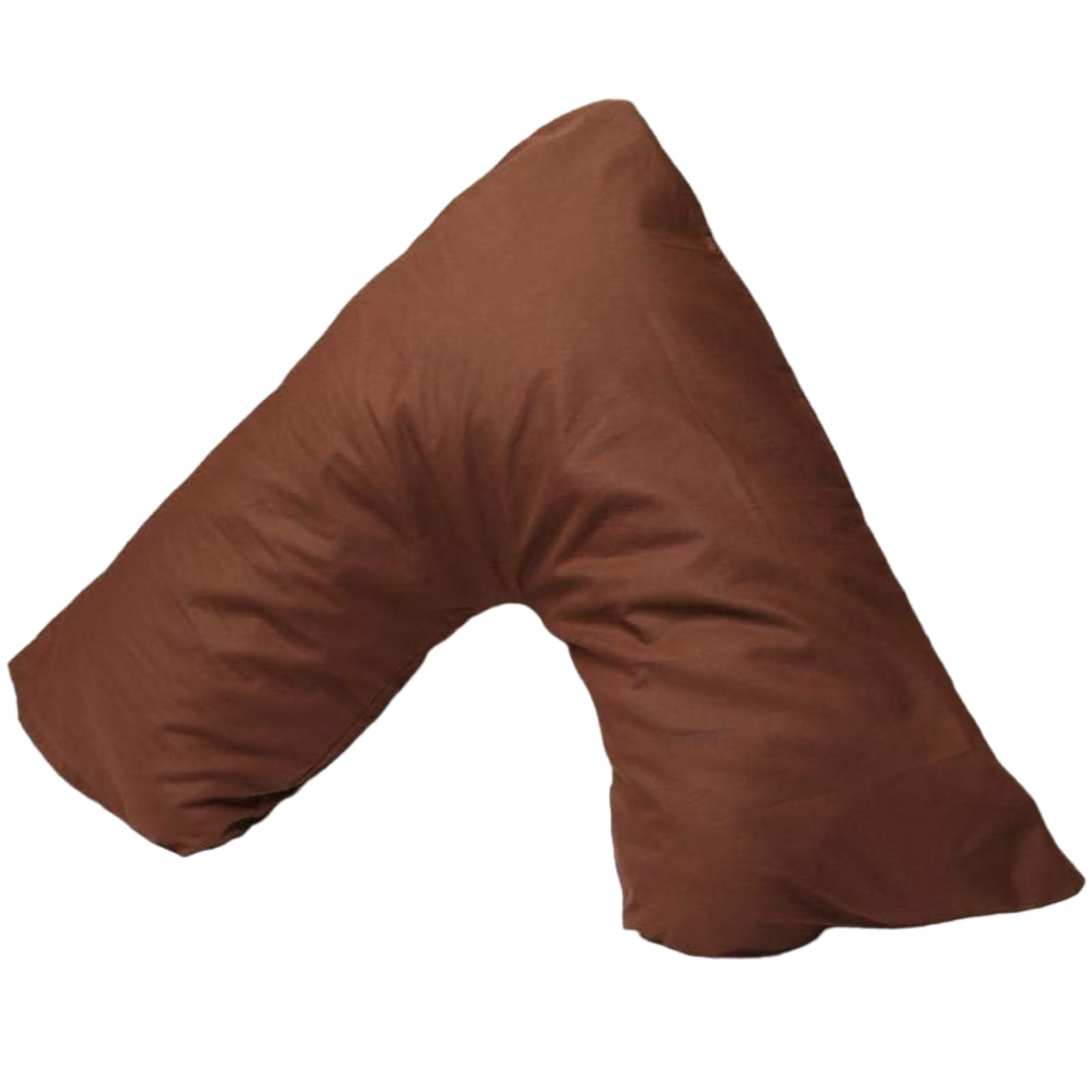 LSC Pregnancy V Pillow with Polycotton Pillowcase Orthopedic V Shaped Pillow for Maternity Nursing & Body Support Comfortable Support for Head Neck Back & Legs (Chocolate) โ image 1
