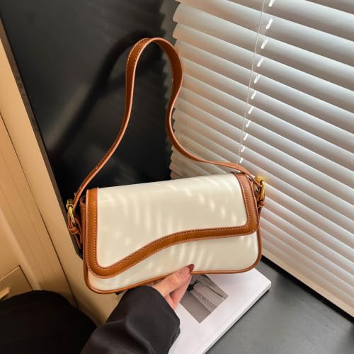 Image of PU Leather Tote Bag for Women with 2 Removable Straps and Zipper Closure