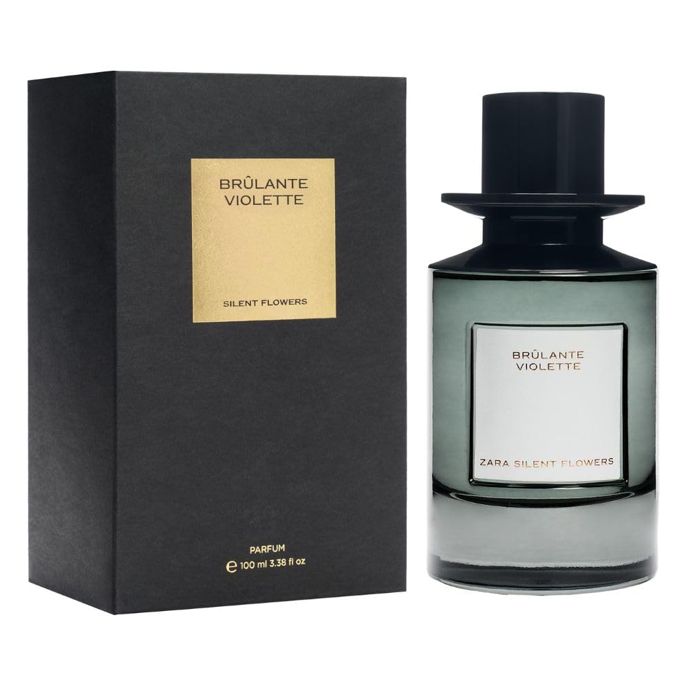 Zara Brûlante Violette Woody Floral Fragrance Perfume for Women with Violet, Green Leaves & Sandalwood, Created with Jo Malone CBE Parfum 100ml (3.38 fl oz)