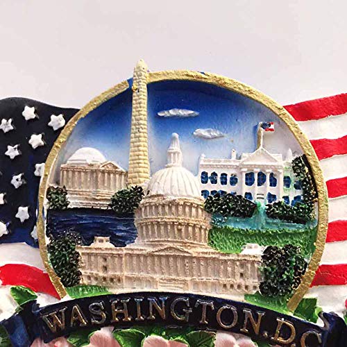 Imán Decorativo 3D Bandera Washington D.C. 6.5x9.5 cm miniatura 5