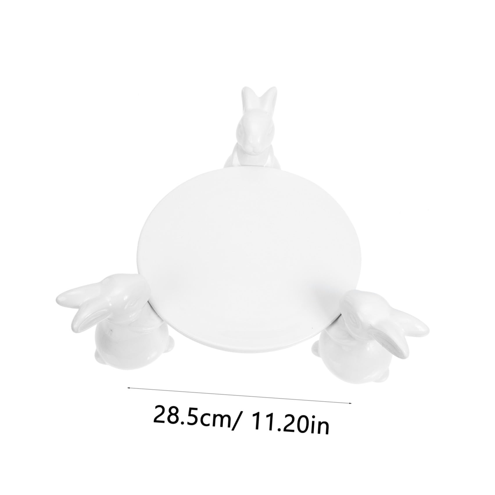 INOOMP Plato de Postre de Cerámica Conejo para Pascua y Té