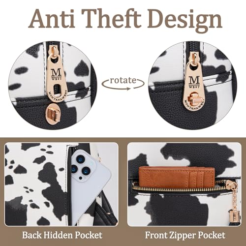 Image of Montana West Mini Backpack Purse for Women Anti Theft Backpacks with Secured Zipper and Tassel