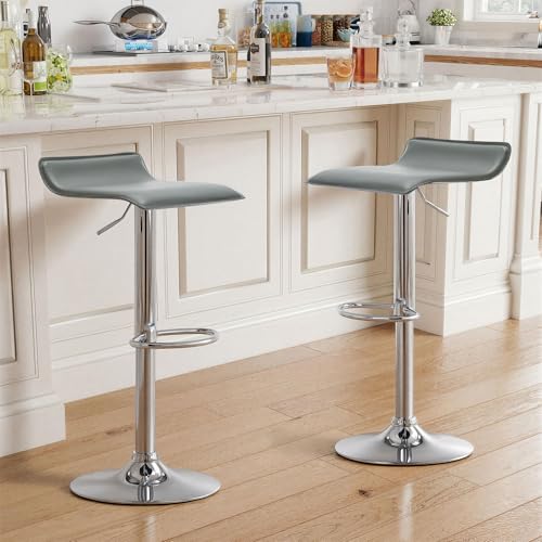 NOBPEINT Contemporary Chrome Air Lift Adjustable...