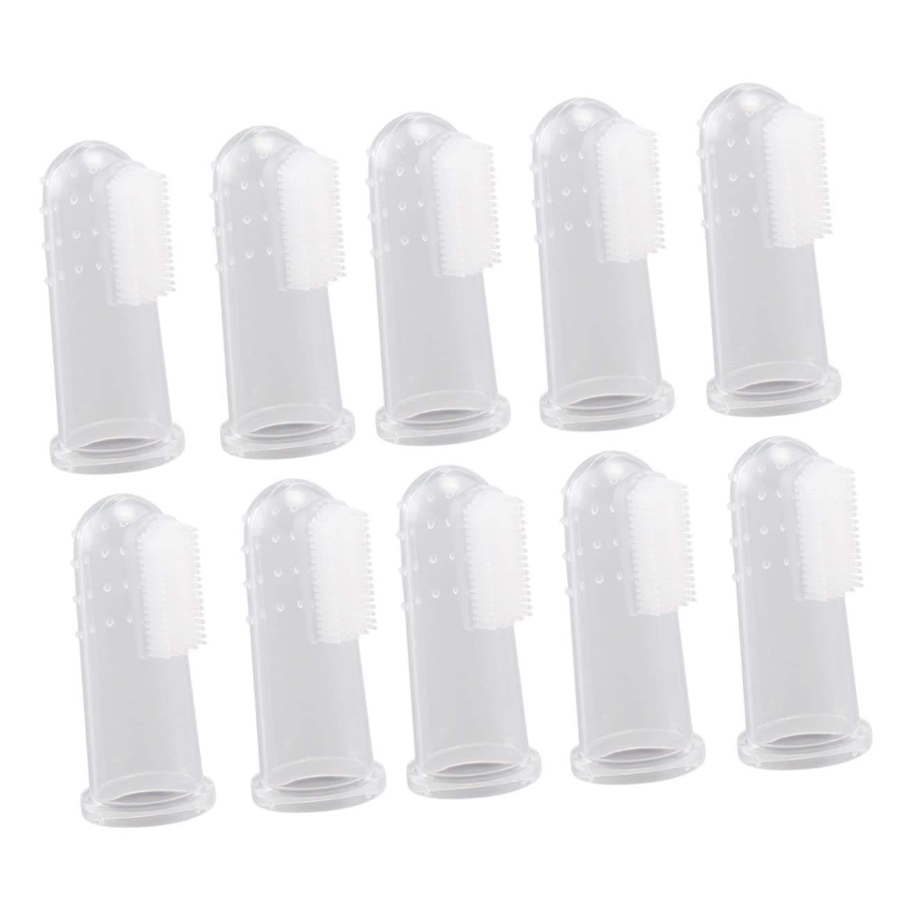 BESPORTBLE Silicone Finger Toothbrushes Set 20pcs Pet Toothbrushes for Dogs and Cats Household Pet Teeth Cleaning Brush