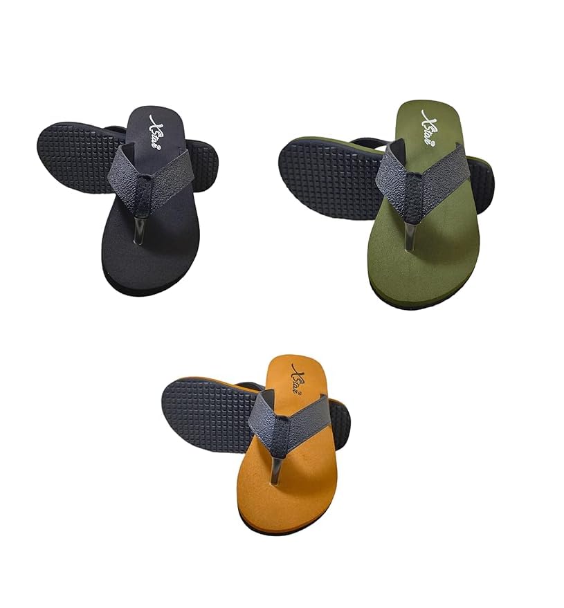 XSTAR Fashion Perfect Washable Flip-Flop & Slipper, Lightweight Walking Slipper for Men Pack of 3 (BlackOlive greenTan, numeric_9) (B0CBBRWXP7) Amazon Price History, Amazon Price Tracker
