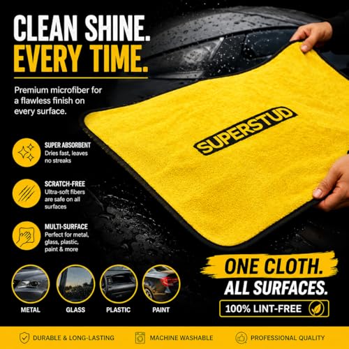 Image of Car Duster Microfiber Brush | 4Pcs Car Cleaning Kit | 1Pcs Wax Duster Big | 1 Interior Cleaner Small Brush- | 1 Microfiber Cloth | 2Pcs Glass Cleaner Tablets | Best Car Accessories 2026