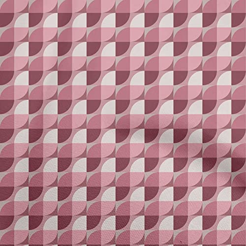 oneOone Georgette Viscose Pink Fabric Geometric Dress Material Fabric Print Fabric By The Yard 42 Inch Wide