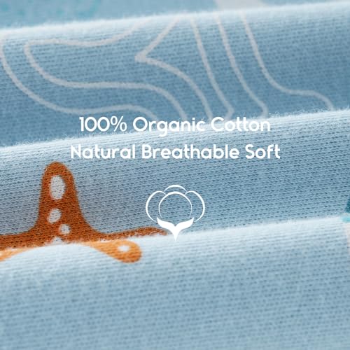 Image of Yoofoss Baby Sleep Sack 18-24 Months 0.5 TOG Baby Wearable Blanket, 100% Cotton Infant Toddler Sleeping Sack 2-Way Zipper Lightweight Sleepsack, Seahorse, X-Large