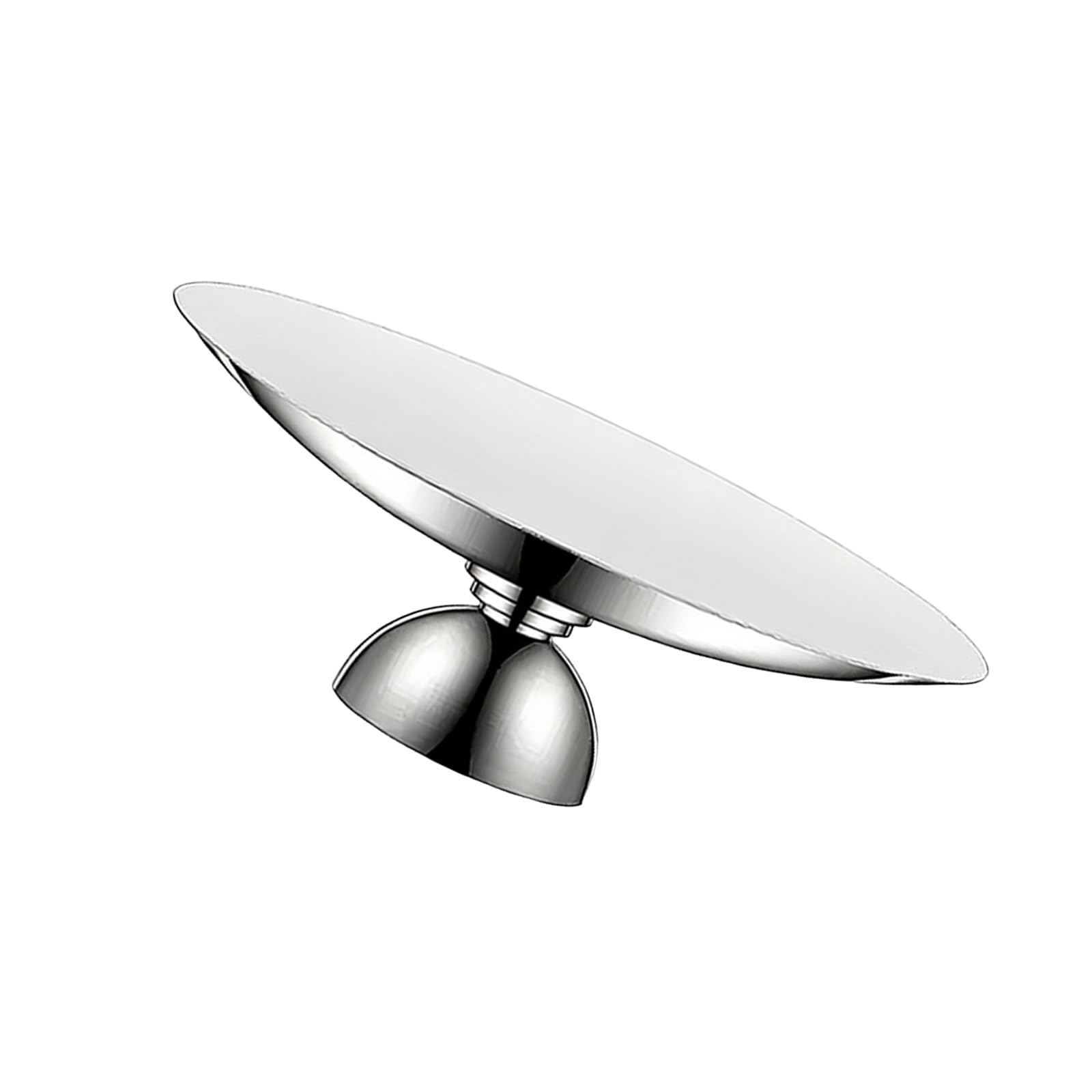 Tabletop Serving Tray of 304 Stainless Steel, Round Pedestal Plate for Fruit, Pastries, and Party Presentation Dessert Plate Platter Pastry Holder Candy Tea Tray Appetizer Display Countertop Serving