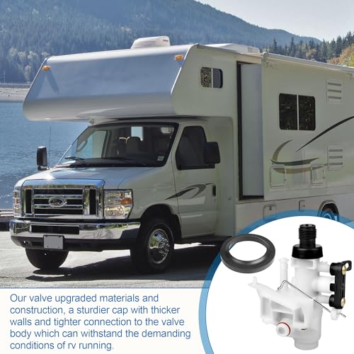 Image of 31705 /31688 RV Toilet Water Valve Kit - Freeze-Resistant & Leak-Resistant RV Toilet Parts for Thetford Aqua-Magic V High & Low Models, Includes Valve, Seal & Screw, Easy DIY Fix for Camper Toilet
