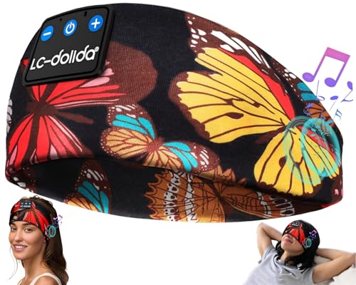 LC-dolida Sleep Headphones Headband,Soft Sleeping Headphones Bluetooth Headband with Earphones Wireless Soft Music Headband Earphones for Men Women Teens Yoga Workout Fitness Relax Travel LC-dolida Sleep Headphones Headband,Soft Sleeping Headphones Bluetooth Headband with Earphones Wireless Soft Music Headband Earphones for Men Women Teens Yoga Workout Fitness Relax Travel