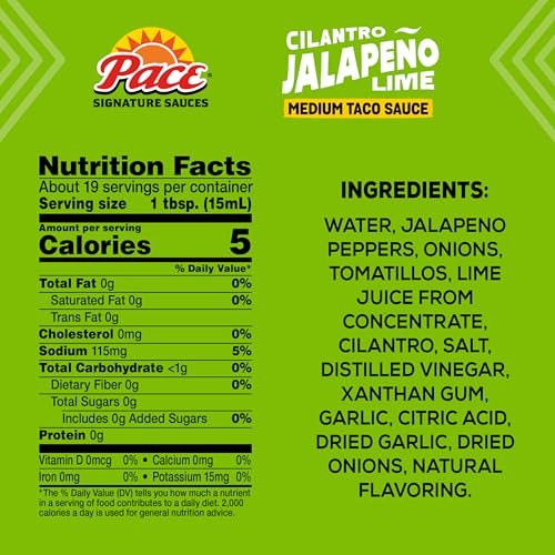 Pace Cilantro Jalapeno Lime Signature Sauce, 10.4 oz image 2