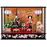 雛人形 久月 ひな人形 雛 ケース飾り 親王飾り よろこび雛 オルゴール付 A寿さくら図 柄 h303-k-4-38-abcd