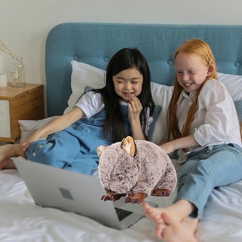 lilizzhoumax Wombat Kuscheltier Plüschtier Stofftier Tier Kawaii Realistische Spielzeug Wilde Weich Süß Geschenk für Jungen Mädchen Kinder Alter 4 5 6 7 8 Geburtstag 28cm/11Zoll