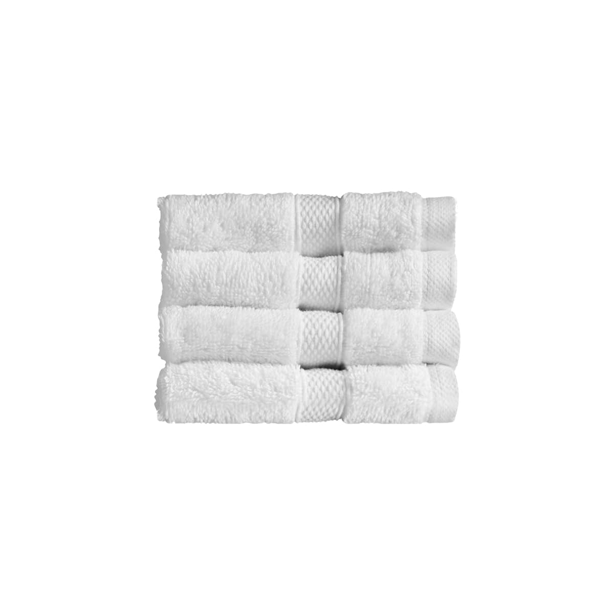 Christy Refresh Bathroom Towel Set, White, 4 Face Cloths
