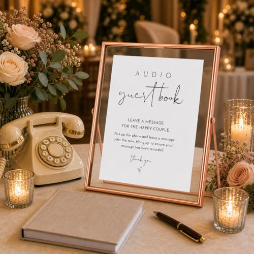 Image of Calculs Audio Guest Book Sign, Copper 8x10 Floating Picture Frame