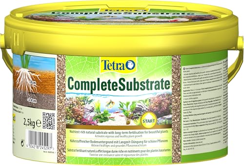 Tetra Complete Substrate - Substrato ricco di nutrienti con fertilizzante a lungo termine per piante sane, per l'allestimento di un nuovo acquario (strato di substrato), secchio da 2,5 kg
