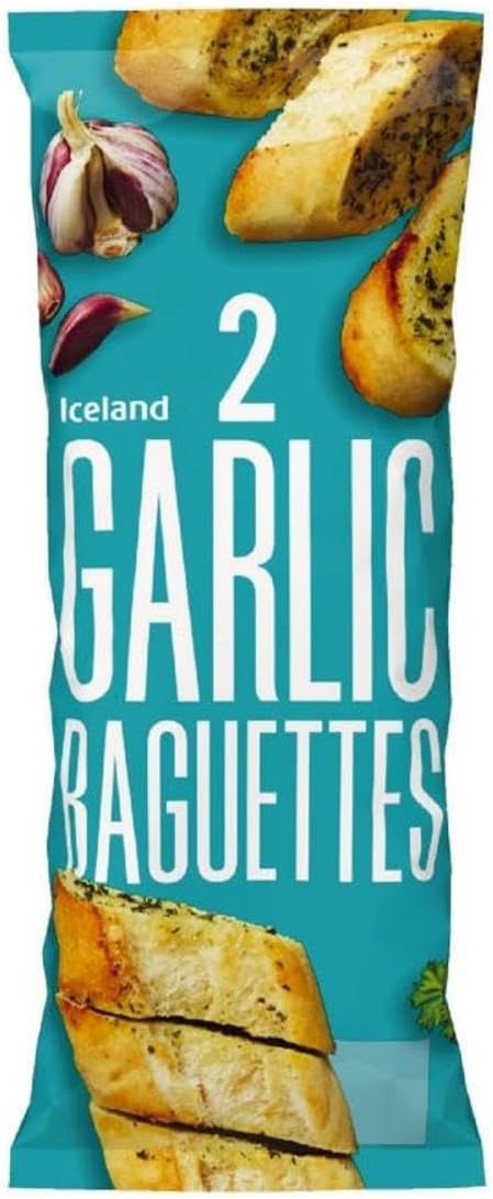 Iceland 2 Garlic Baguettes 338g (Frozen)