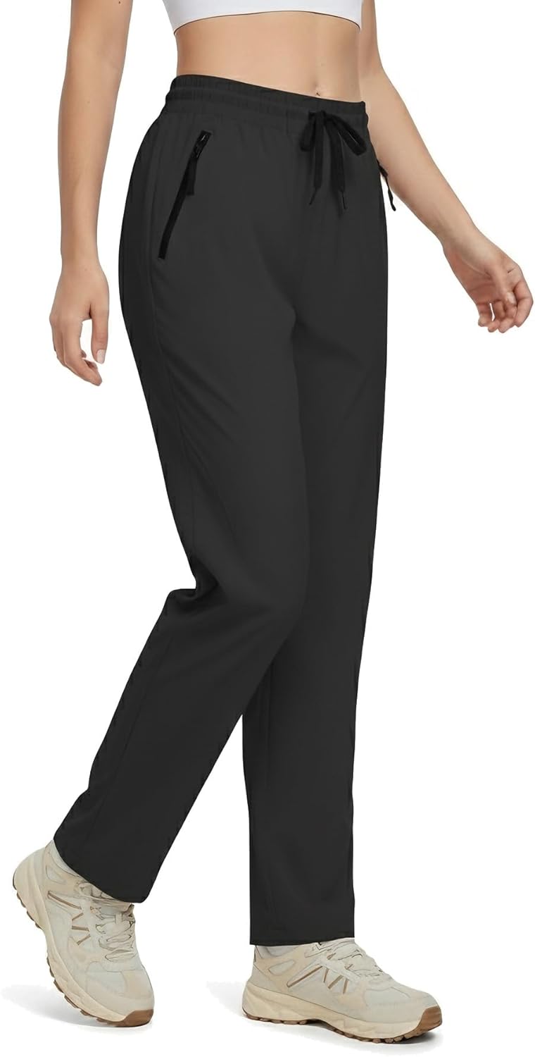 Womens Hiking Pants Lightweight Quick Dry Joggers with Zipper Pockets Water Resistant Travel Outdoor HH23019W