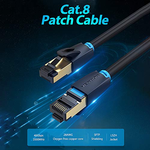Btuty CAT8 Cabo de remendo 40Gbps Cabo banhado a ouro Cabo macio de PVC com revestimento SFTP LSZH I