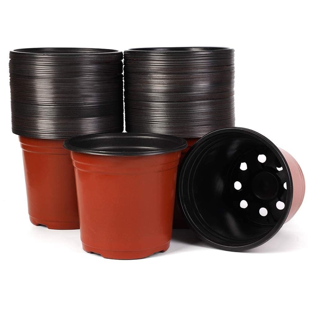 100PCS Plastic Nursery Pots for Seedlings, Flowers, Plants, Succulents, Cuttings - Indoor Seed Starting and Propagation Containers for Transplanting