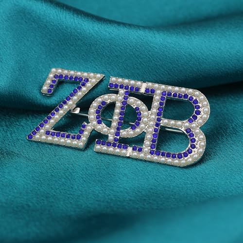 Image of Pearl ZPB Brooch Pin for Women ZPB Gift Greek Sorority Paraphernalia Gifts for Finer Women Jewelry 1920 Sisterhood Gift