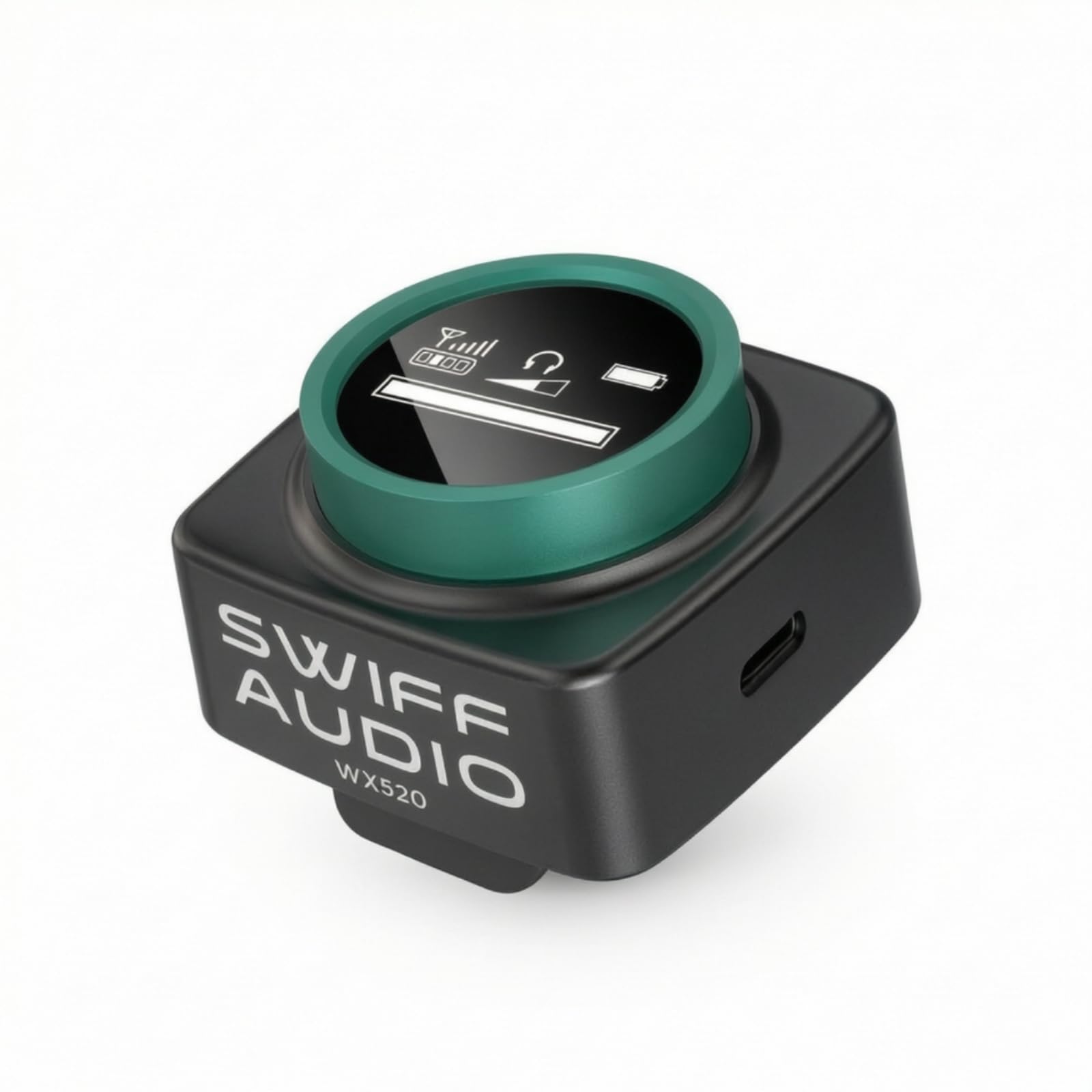 F Fityle Receptor de Audio Inalámbrico WX520R Auricular Dispositivo de Transmisor Cuerpo Cuadrado con Pantalla Legible Adecuado para Monitoreo Clases Sesiones de Ensayo