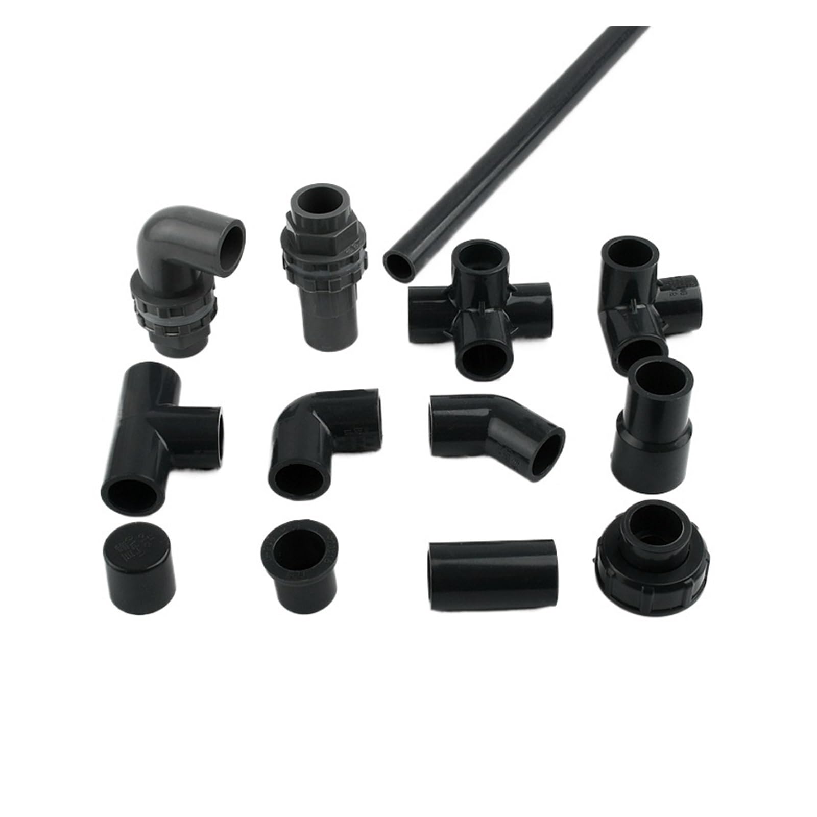 2-15 piezas de accesorios de tubería de PVC gris de 16 mm, conectores en T de codo recto, accesorios for peceras, piezas de agua, accesorios de tubería de agua de PVC(Connector,15PCS)