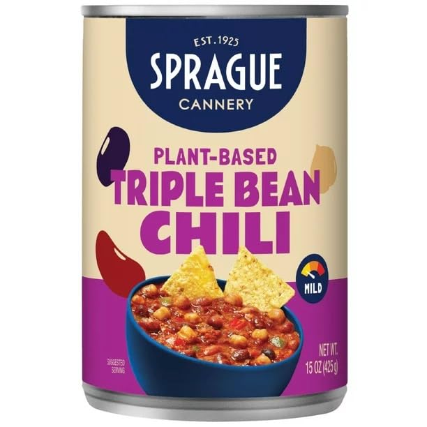 Sprague Plant Based Triple Bean Chili 15 oz. (Pack of 6)
