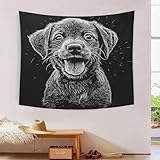 WBCFGHJKN Puppy Dog 3D Tapices Decoración De Pared Estética Tapiz De Pared Paño De Pared Decoración Del Hogar, Decoración De Recámara Tapiz 70cmx100cm