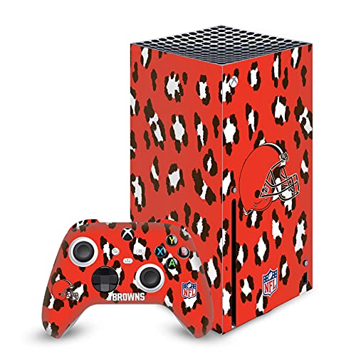 Skin NFL Cleveland Browns vinyle autocollant Xbox Series X console manette Head Case Designs