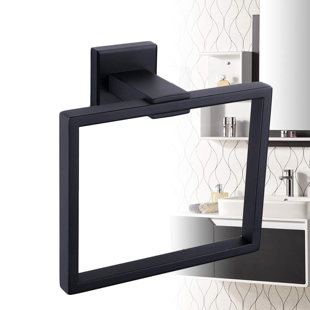 Toallero Anillo de Toalla Montado en la Pared Estilo Cuadrado Toalla de baño de Titular de la Toalla Colgador de Toallas for Cocina Hoteles Baño Estante del Inodoro